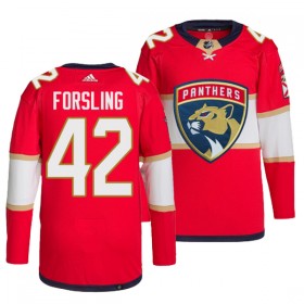 Män Ishockey Florida Panthers tröja Gustav Forsling 42 Adidas Röd Authentic